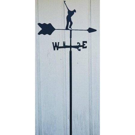 The Lazy Scroll Golfer Garden Mount Weathervane TH330993